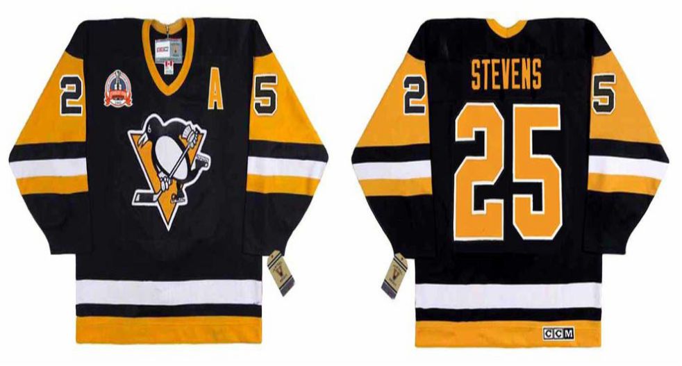 2019 Men Pittsburgh Penguins 25 Stevens Black CCM NHL jerseys